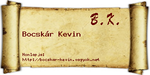 Bocskár Kevin névjegykártya